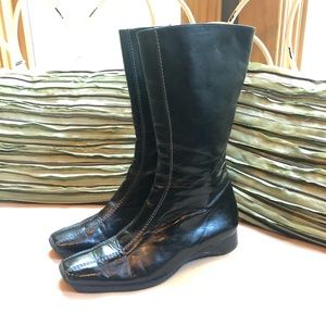 Paul Green Leather Mid Calf Boots